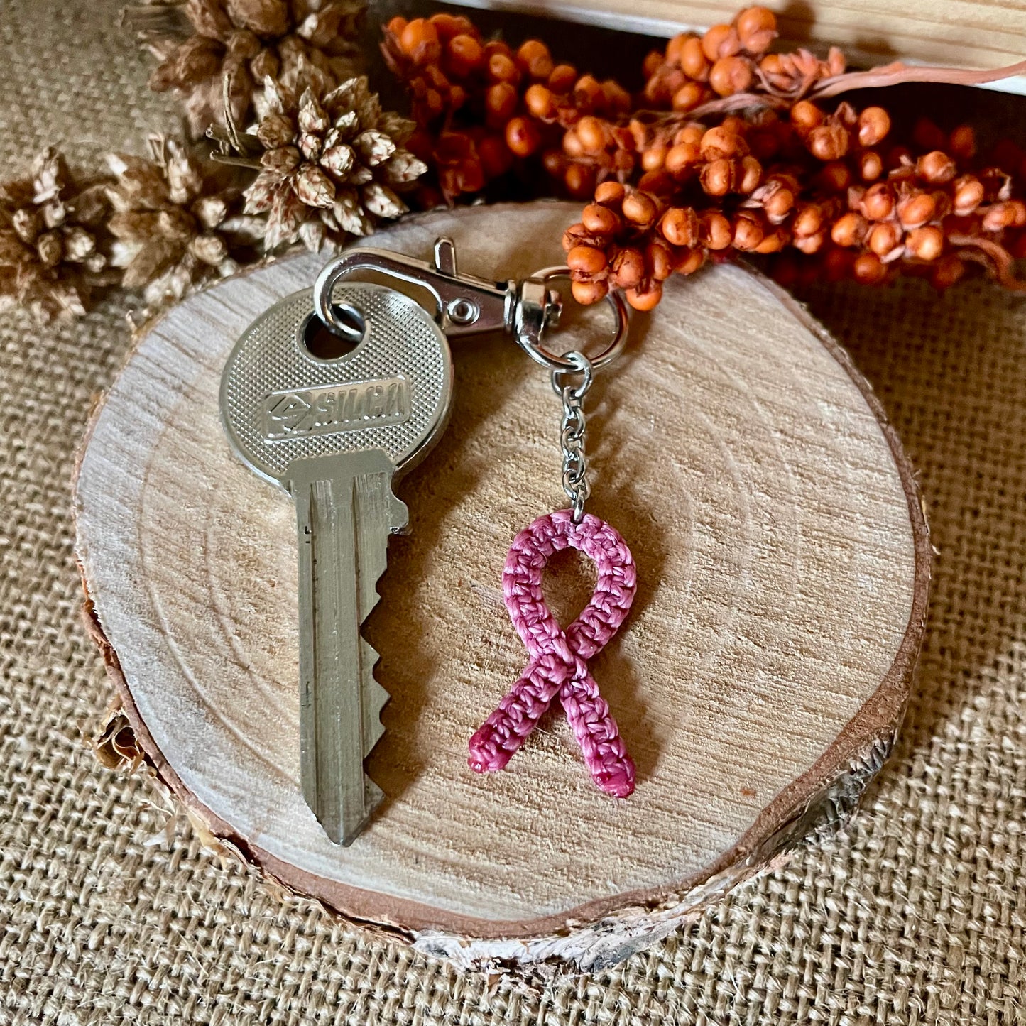 Porte-clés Octobre Rose