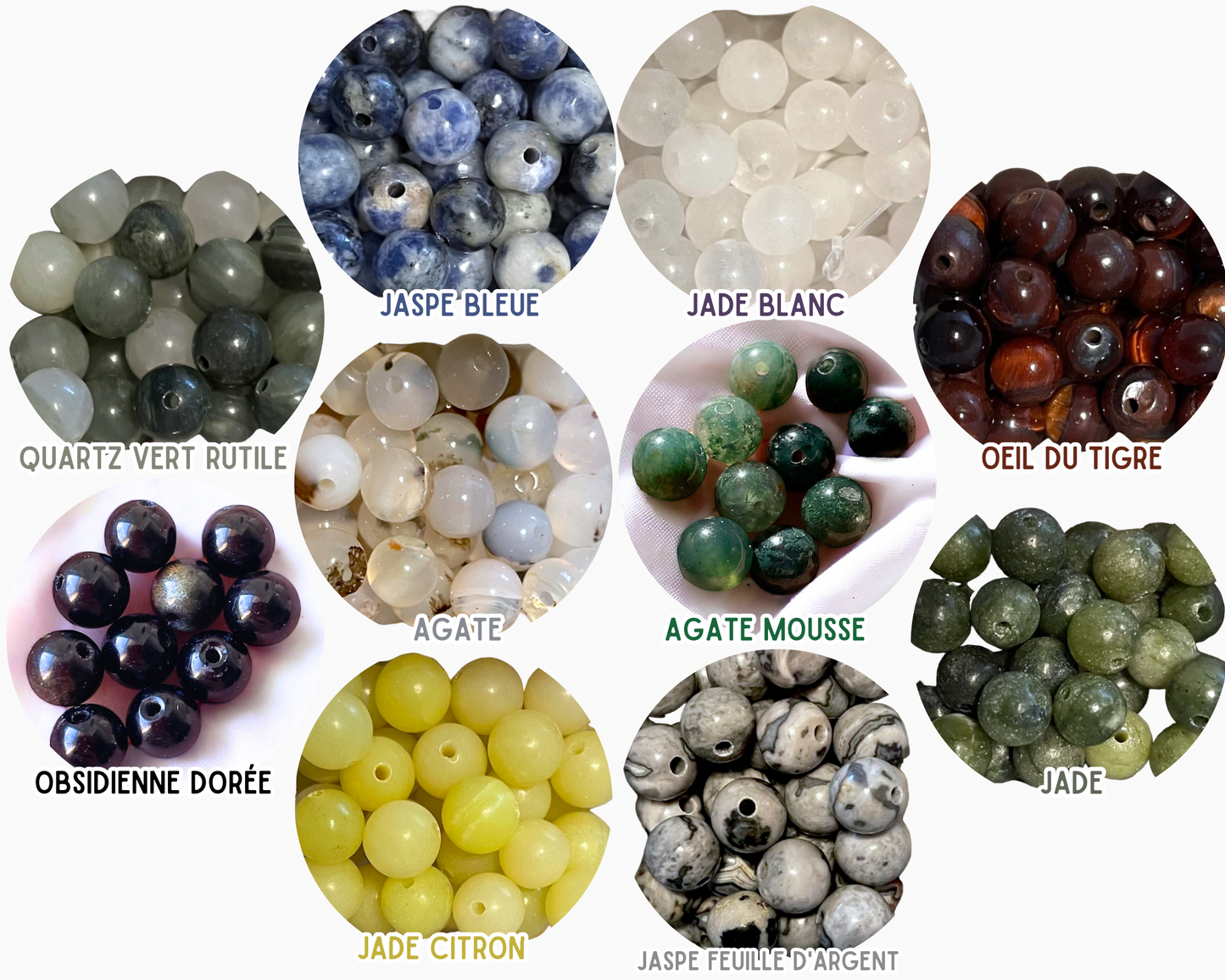 Lot bracelets - Perles argentées