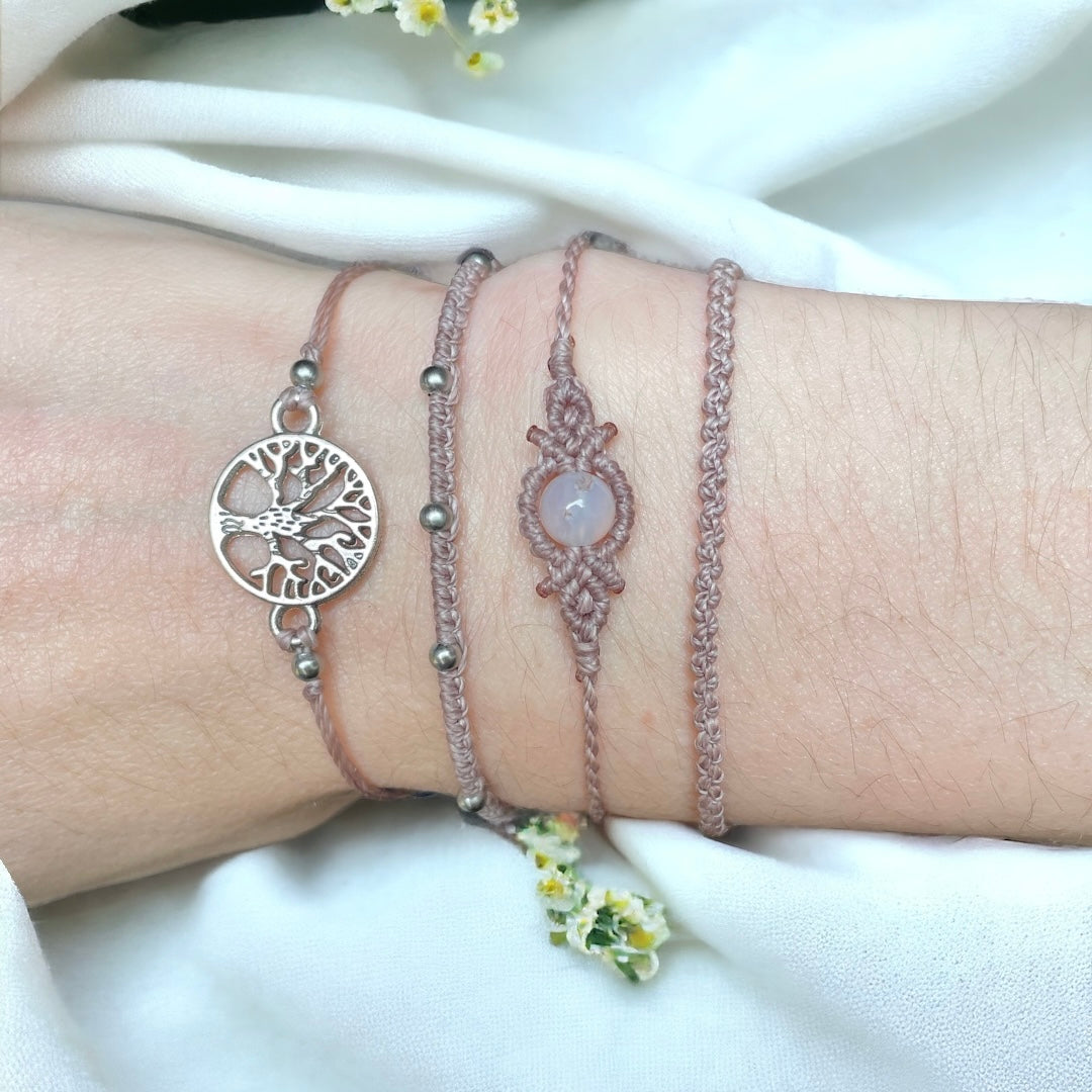 Lot bracelets - Perles argentées