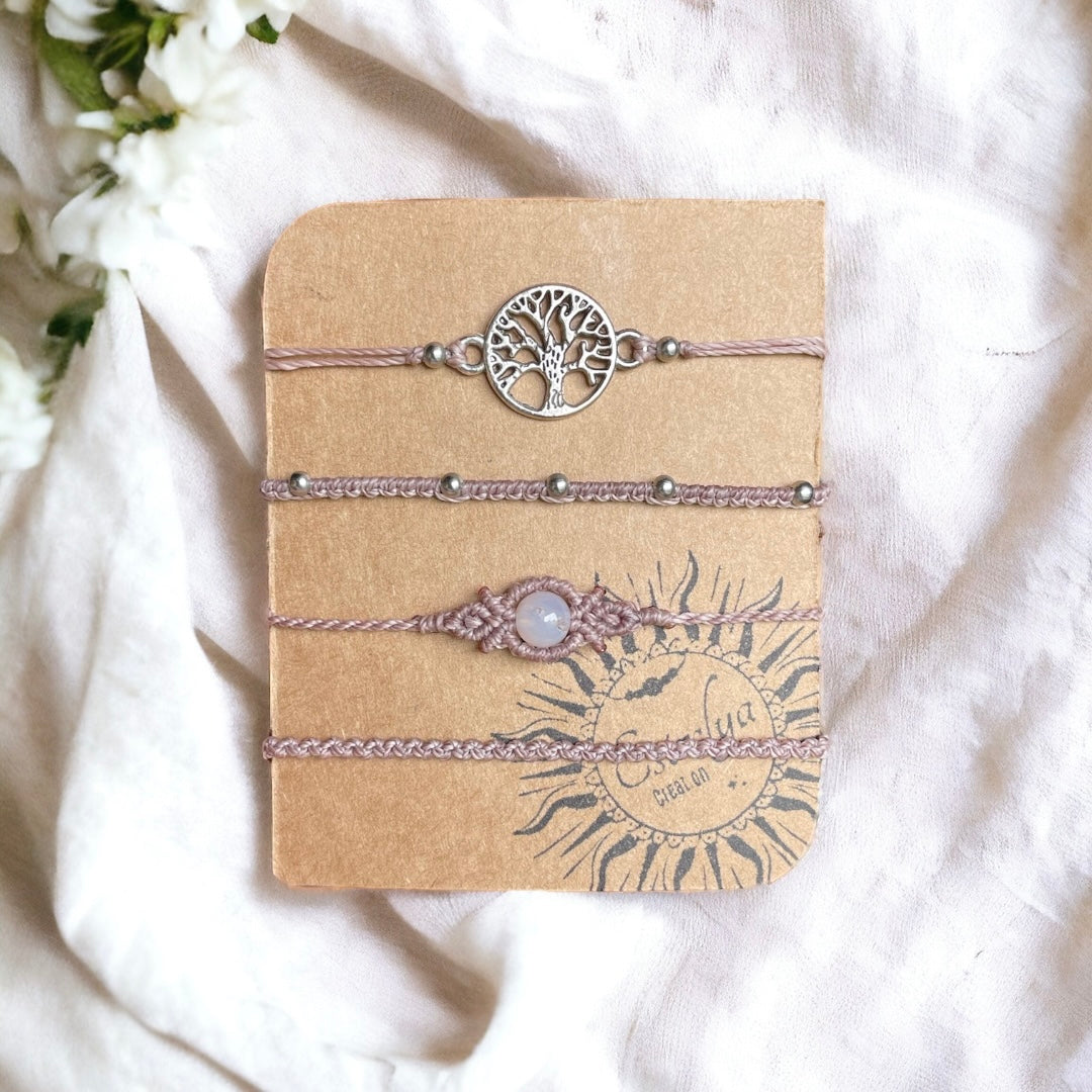 Lot bracelets - Perles argentées