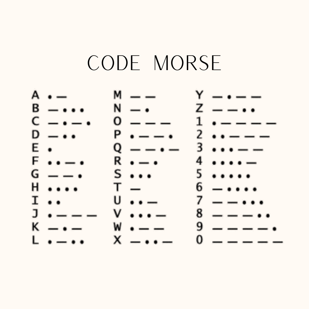 Bracelet « Chance 🍀 » - Message codé en morse 💌