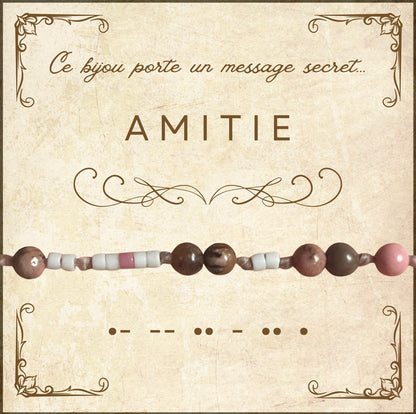 Bracelet « Amitié » - Message codé en morse 💌