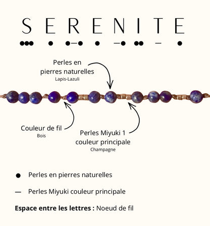 Bracelet « Sérénité 🪷 » - Message codé en morse 💌