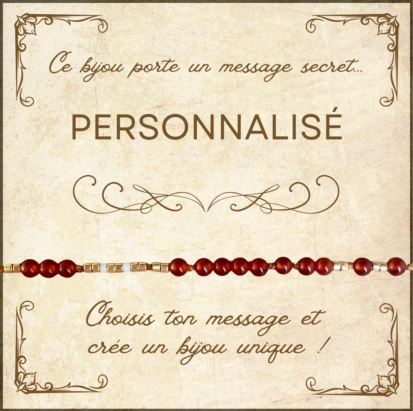 Bracelet à message morse personnalisé - Un mot 💌