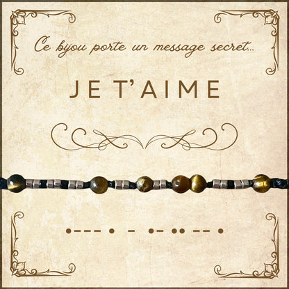 Bracelet « Je t’aime » - Message codé en morse 💌