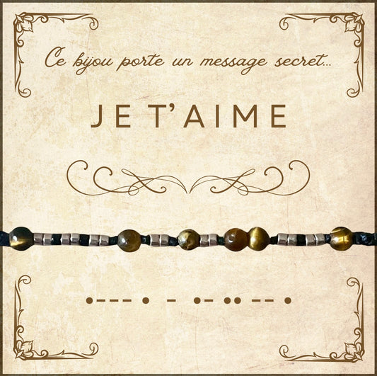 Bracelet « Je t’aime » - Message codé en morse 💌