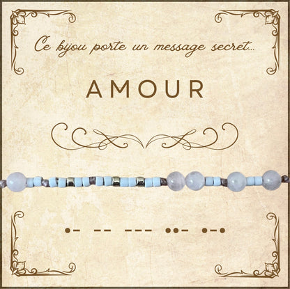 Bracelet « Amour » - Message codé en morse 💌