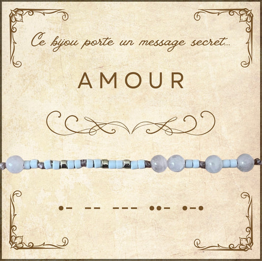 Bracelet « Amour » - Message codé en morse 💌