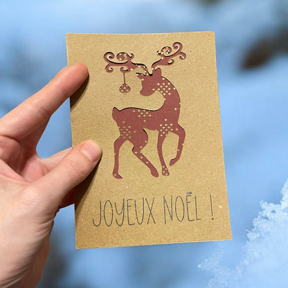 Carte de Noël - Renne de Noël 🦌