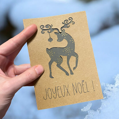 Carte de Noël - Renne de Noël 🦌