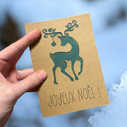 Carte de Noël - Renne de Noël 🦌