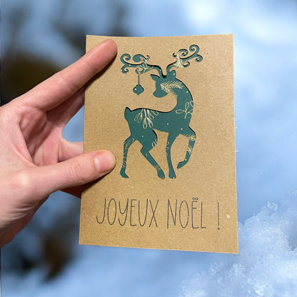 Carte de Noël - Renne de Noël 🦌