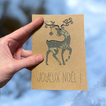 Carte de Noël - Renne de Noël 🦌