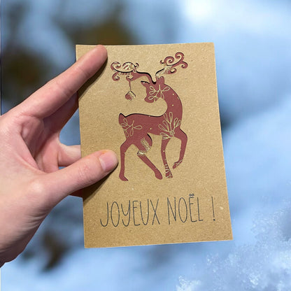 Carte de Noël - Renne de Noël 🦌