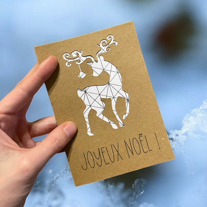 Carte de Noël - Renne de Noël 🦌