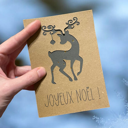 Carte de Noël - Renne de Noël 🦌