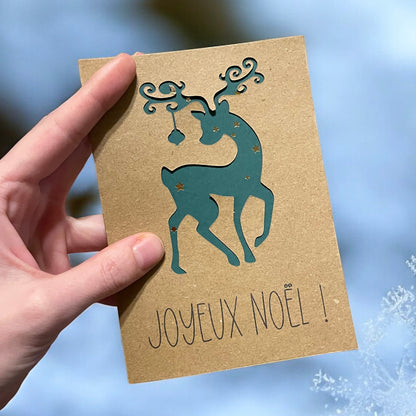 Carte de Noël - Renne de Noël 🦌