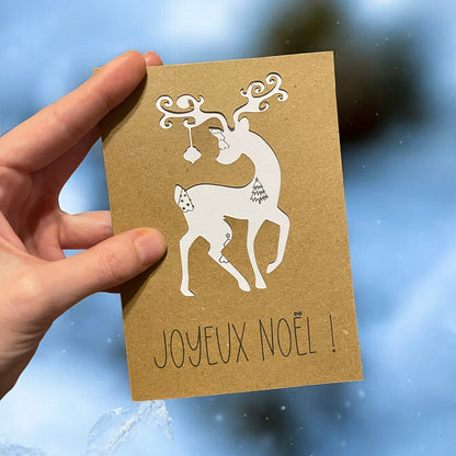 Carte de Noël - Renne de Noël 🦌