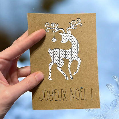 Carte de Noël - Renne de Noël 🦌