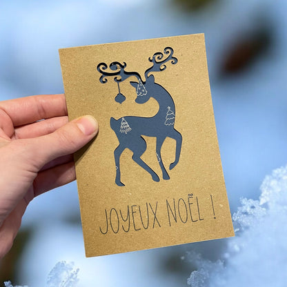 Carte de Noël - Renne de Noël 🦌