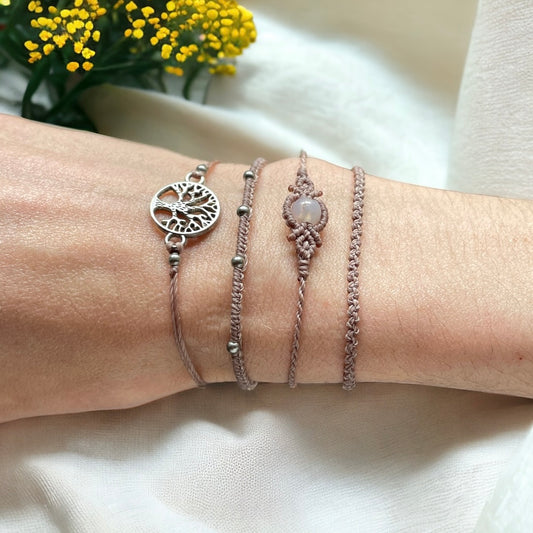 Lot bracelets - Perles argentées