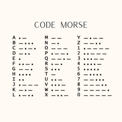 Bracelet « Chance 🍀 » - Message codé en morse 💌